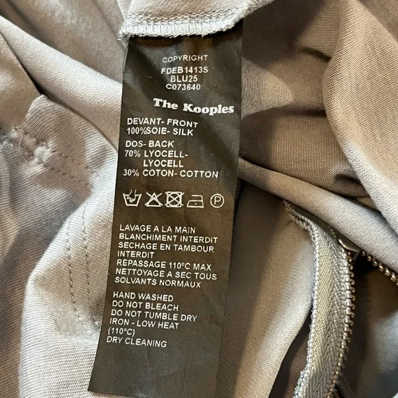 The Kooples Sport Silk Sleeveless Half Zip Front Women’s top Blue - Picture 13 of 15